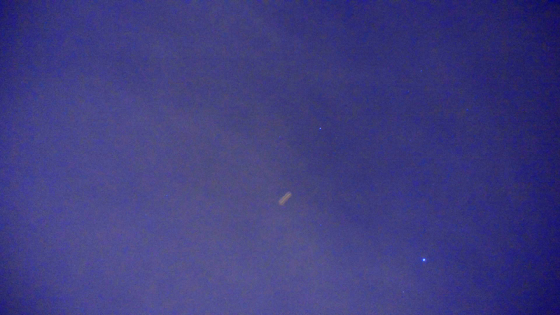 Frame 1 of Orange UFO anomaly captured by autonomous fire